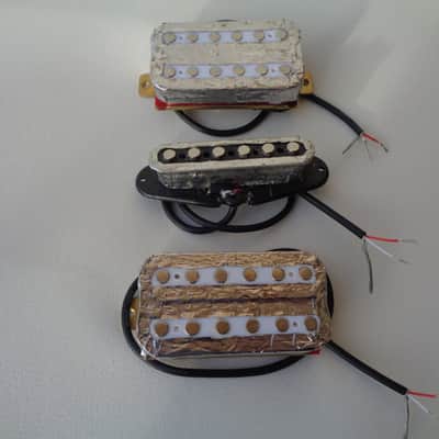 Handmade pre-wired Strat HSH pickguard, with HB split, Treble Bleed & Tele Mode (Neodymium PUPS) image 2