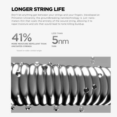 Immagine Regular Slinky Coated Electric Bass String Set 50-105 Micro-Thin Nanotech Coating Max Tone+Longevity - 3