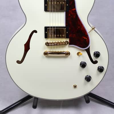 Epiphone Inspired By Gibson Custom Shop 1959 ES-355 Semi-Hollow Electric Guitar, Classic White w/ Case image 2