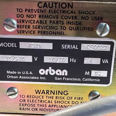 Orban Model 424A Stereo Gated Compressor / Limiter with De-Esser 1980s - Blue image 10