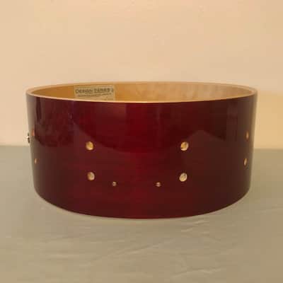 DW Design Series 14x5.5 Snare Drum Shell, 10 Ply Maple, Cherry Stain, Workshop image 3