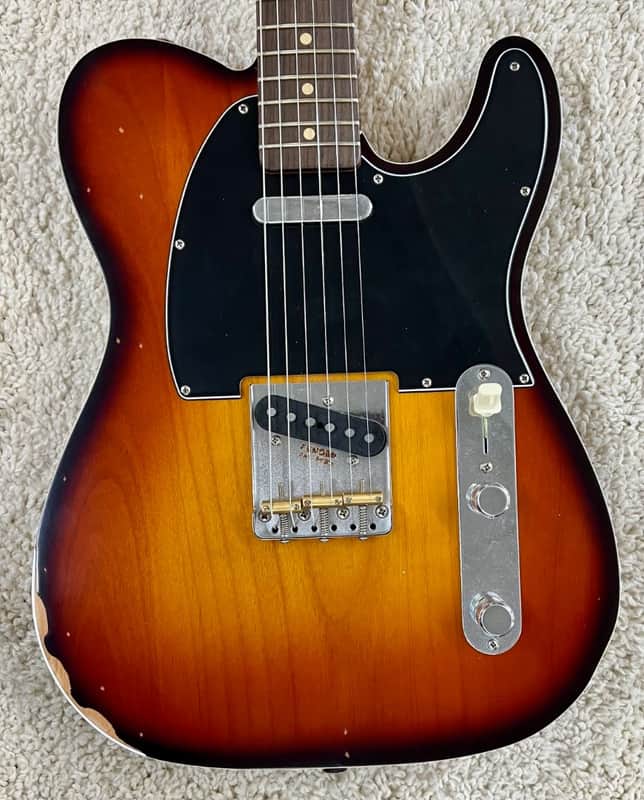 Mint Fender Jason Isbell Custom Telecaster, 3-Color Chocolate Burst with gig Bag image 1