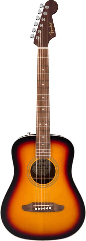 Fender California Standard Redondo Mini Acoustic Guitar 3-Color Sunburst w/Gig Bag image 1