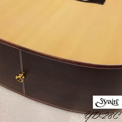 S.Yairi YD-28C all Solid Sitka Spruce & Rosewood Dreadnought Cutaway acoustic guitar image 11