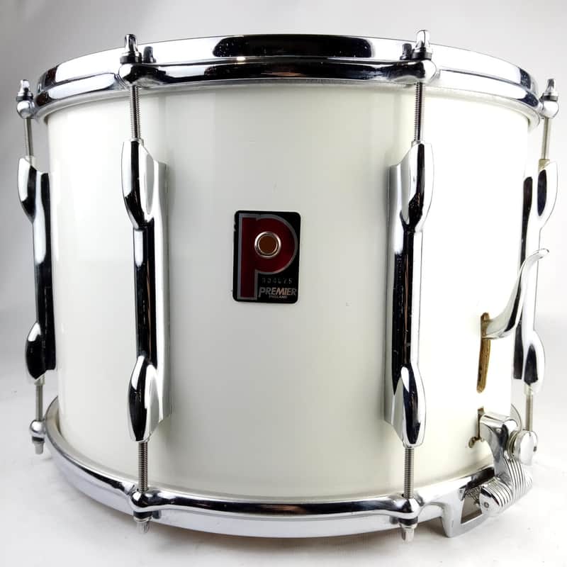 *Premier 10x14"Marching Snare Drum Parallel Throw White 3Ply Birch Die-Cast Rims image 1
