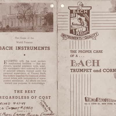 1943 Vincent Bach Mercury Cornet (Trumpet Shaped) with New Bach Case! image 24