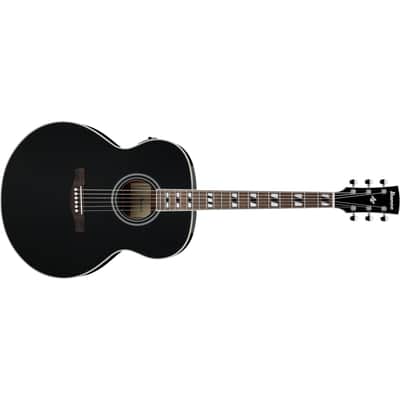 Ibanez AJ70M1E Artwood Acoustic-Electric Jumbo Body Guitar - Black High Gloss image 3