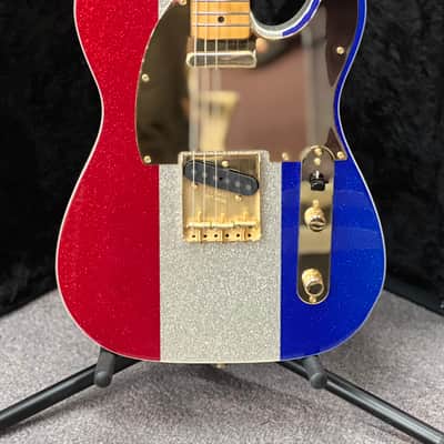 2024 Fender Buck Owens Signature Telecaster - Red, Silver, and Blue Sparkle image 2