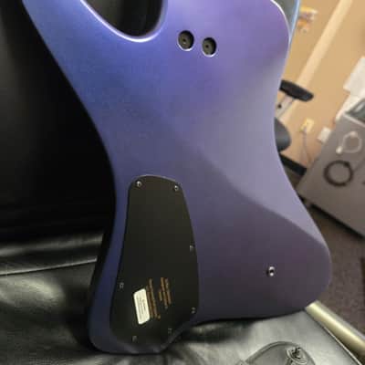 Dingwall D-Roc Standard - Blue to Purple Colorshift with Neck Illusion Black Vinyl Blocks image 7
