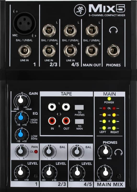 Mackie Mix5 5-Channel Compact Mixer image 1