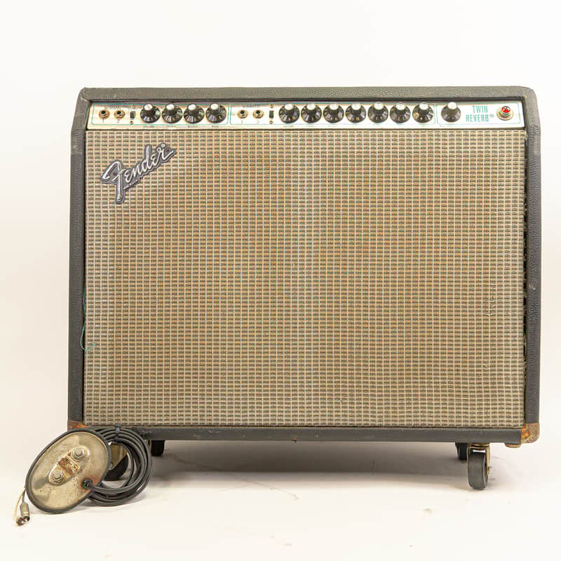 1981 Fender Twin Reverb Silverface Amp w/ Jensen Speakers, Recapped, Footswitch image 1