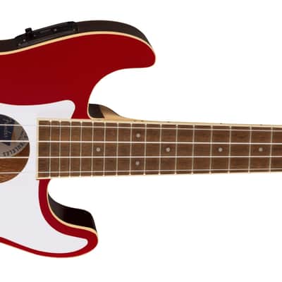FENDER - Fullerton Strat Uke Walnut Fingerboard White Pickguard Candy Apple Red - 0970523509 image 3