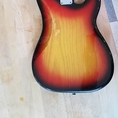 Lefty Fender  Percision Bass  1976 2-Color Sunburst w/ Maple Fretboard image 5