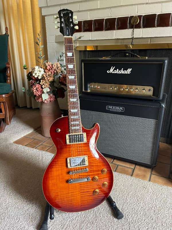 Epiphone Les Paul Standard Plus Top PRO 1998 - Bourbon Burst image 1