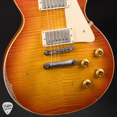 2021 - Gibson Custom Shop Made 2 Measure Murphy Lab '59 Les Paul Standard Murphy Painted Ultra Heavy Aged Orange Lemon Fade image 6