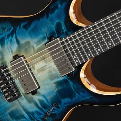 Mayones Duvell 7 Elite Curly Poplar - Turquoise Iris image 11