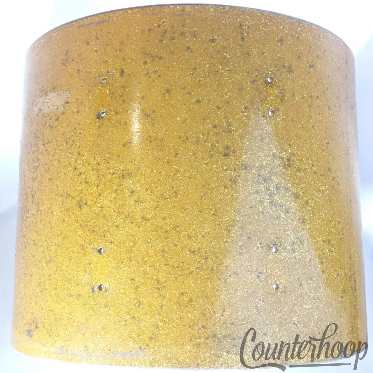 Leedy & Ludwig 15x12" Snare Drum Shell Gold Sparkle Project Tom 3Ply Vintage 40s — main photograph