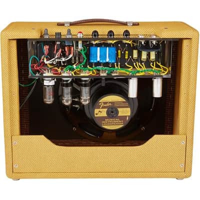 Fender 57 Custom Deluxe 12 Watt 1 x 12" Hand-Wired Tube Guitar Amplifier - Laquered Tweed image 7