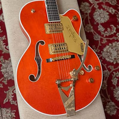 Gretsch G6120TG Players Edition Nashville Hollow Body Orange Stain 2022 w/ String-Thru Bigsby image 1