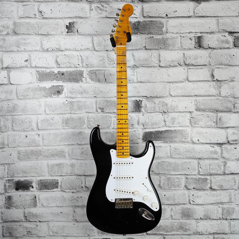 Fender Custom Shop Limited Edition '54 Stratocaster Hard Tail Journeyman, Aged Black image 1