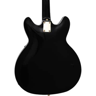 Hagstrom '67 Viking II Hollowbody Electric Guitar - Black Gloss image 5
