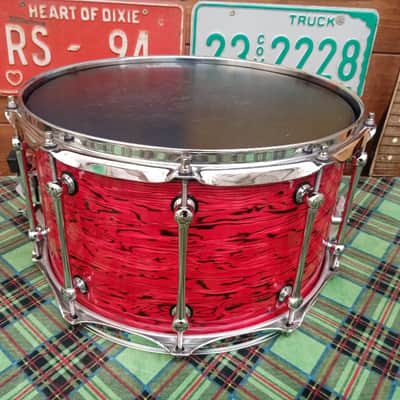 KELLER Maple shell 14”x8” Red Strata, usato. image 3