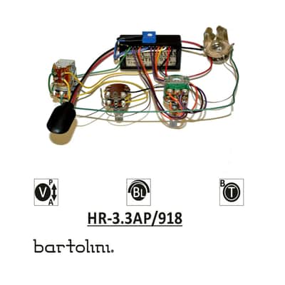 Bartolini HR-3.3AP Pre-Wired 2 Band EQ Active/Passive Vol, stacked bass/treble & blend image 3