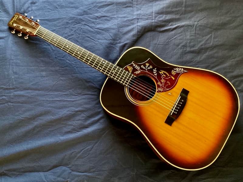 ☆Free shipping!☆★Players condition★ YAMAKI Deluxe F-122  HummingBird type Japan Vintage MIJ image 1