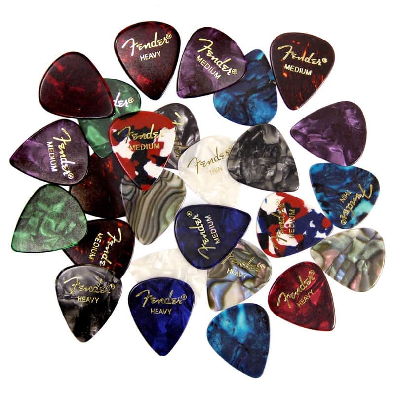 Fender Premium Picks Sampler - 24 Pack Includes Thin, Medium & Heavy Gauges image 1