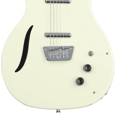 Danelectro Vintage Baritone Electric Guitar, Vintage White image 3