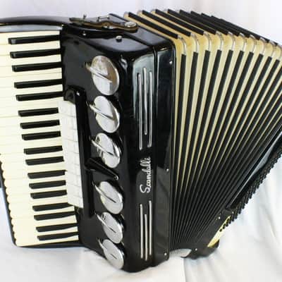 8155 - Black Scandalli M519/7 Piano Accordion LMMH 41 120 image 1