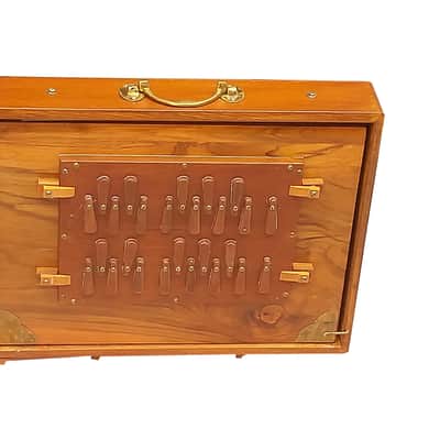 2 Octave Shruti Box Handmade Teak Wood Drone Instrument 440Hz With Gig Bag image 10