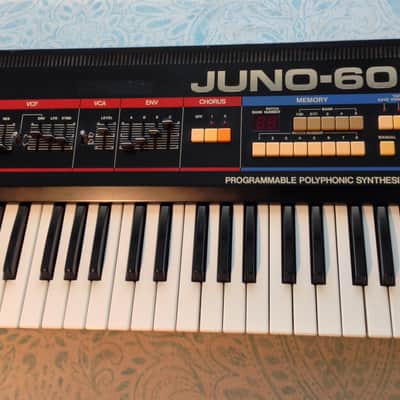 Roland Juno-60 61-Key Polyphonic Synthesizer 1982 - 1984 - Black image 3