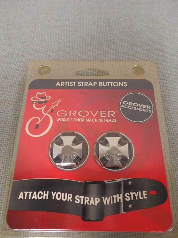 Grover 640C Iron Cross Set of 2 Artist Strap Buttons image 1