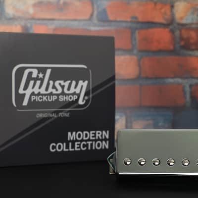 Gibson 490T Modern Classic Bridge Treble Humbucker Pickup - CHROME Cover  - 4 Conductor