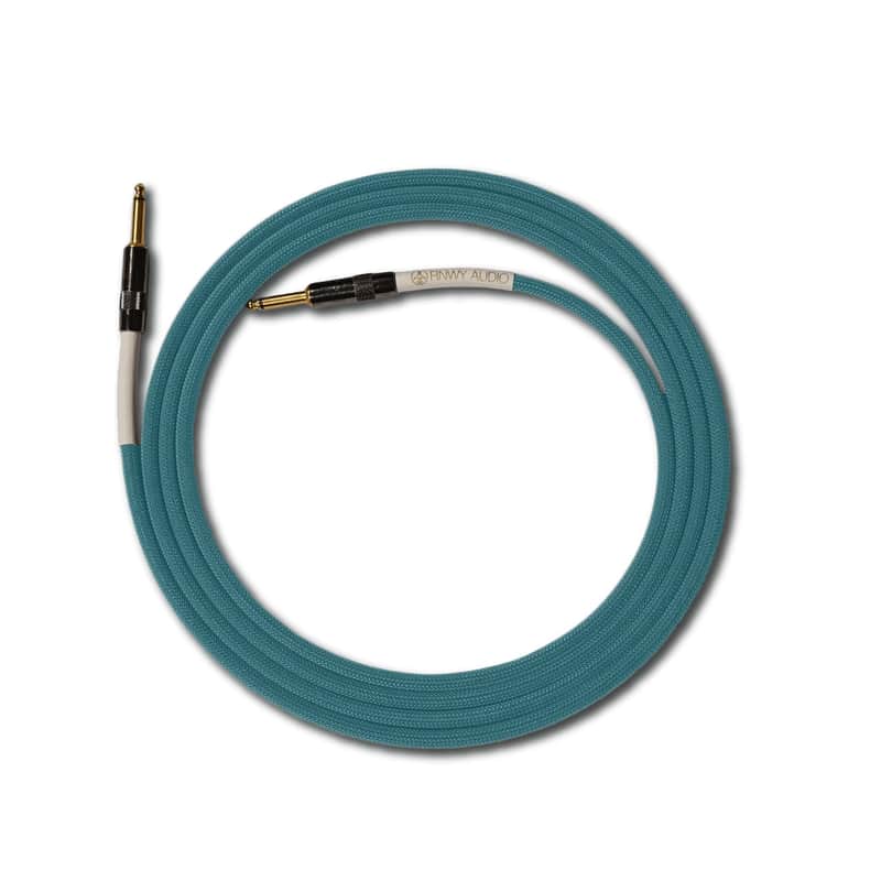 Runway Audio Instrument Cable (10ft, Straight to Straight, Aqua Blue) image 1