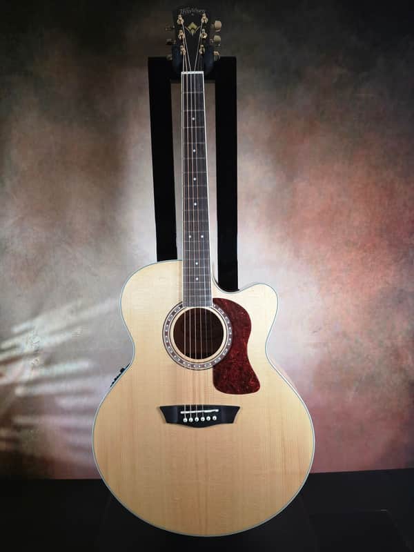 Washburn HJ40SCE Heritage Jumbo with Electronics 2010s - Natural image 1
