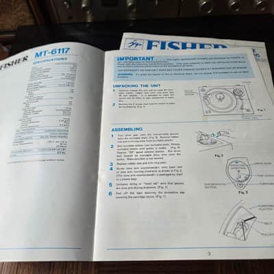 Fisher Studio Standard MT-6117 Turntable - Mint Condition - Low Hours w/ Manual image 10