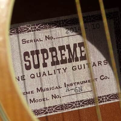 1965-66 Harptone-made Supreme A-6N dreadnought guitar image 17