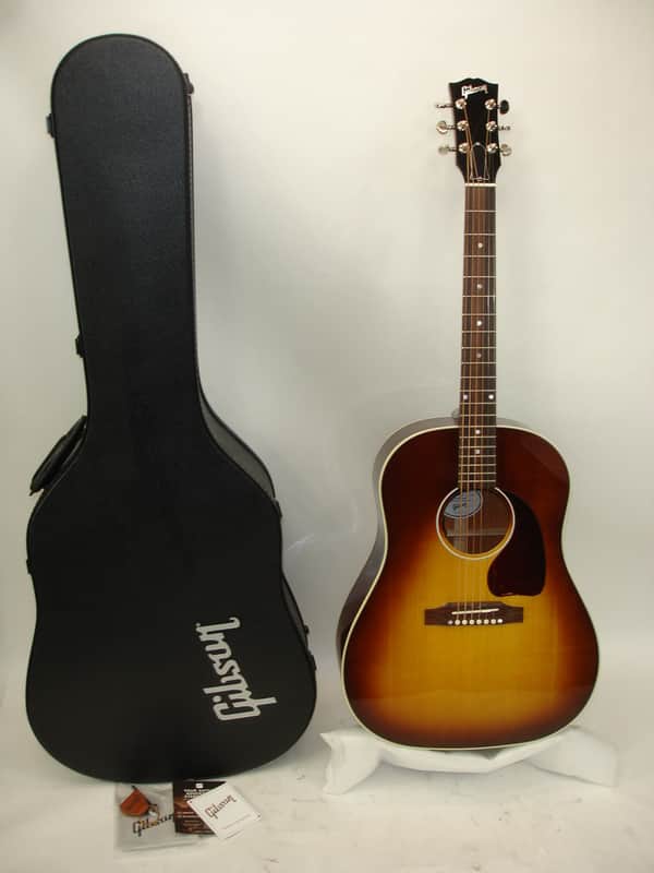 2024 Gibson J-45 Standard Acoustic Electric Guitar, Honeyburst Gloss w/ Case