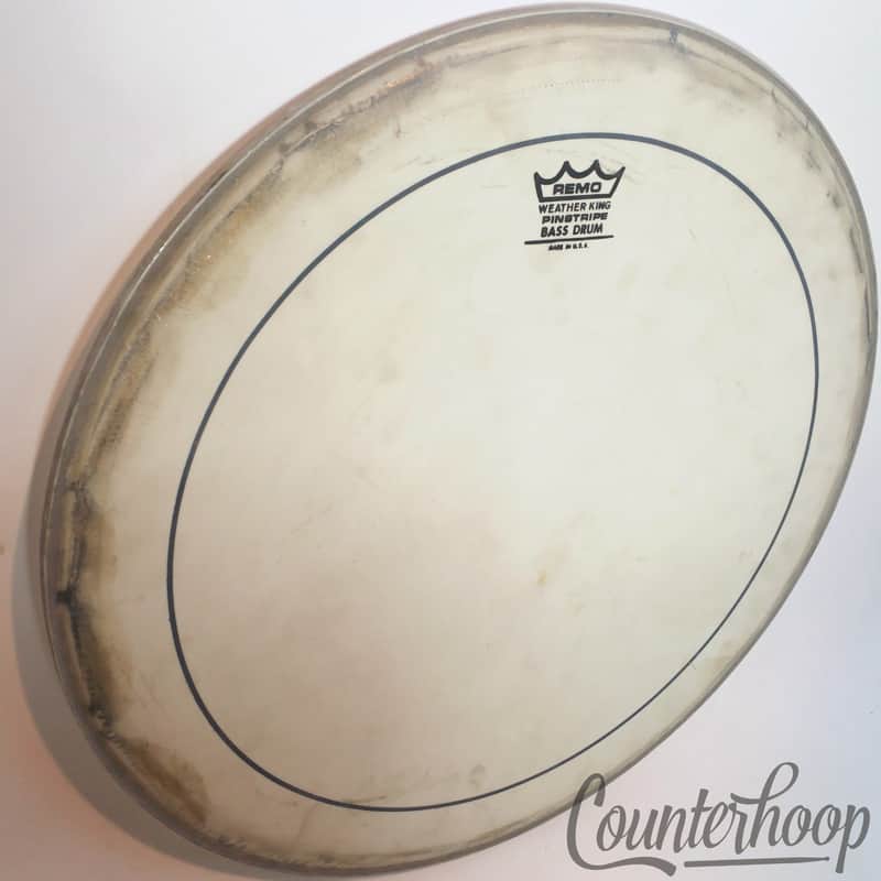*Remo 18" Weather King Pinstripe Bass Drum White Coated Batter Head Made In USA* image 1