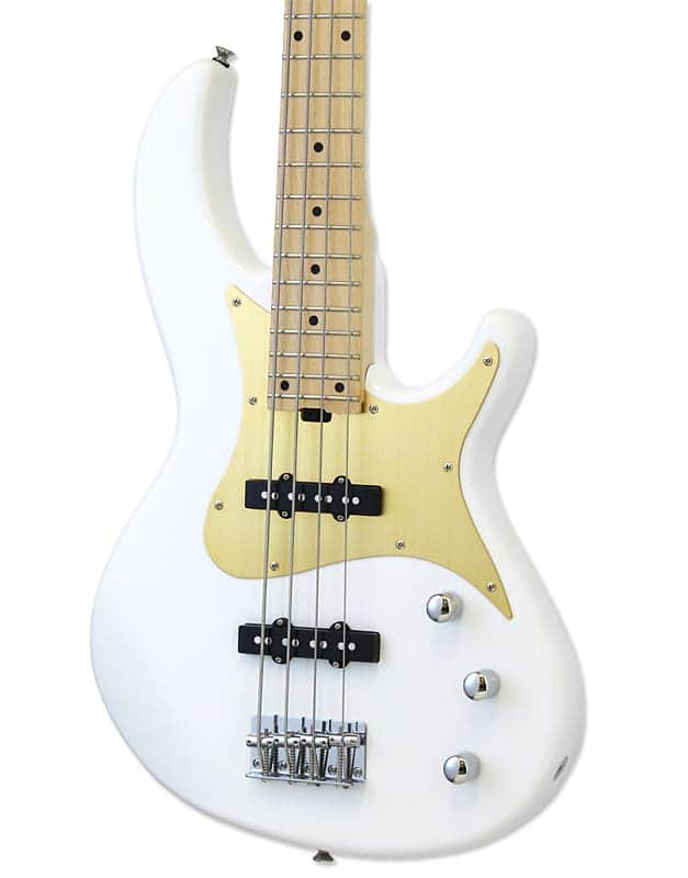 Aria Pro II Electric Bass Guitar - White image 1