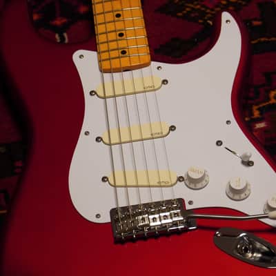 B-Stock David Gilmour Candy Apple Red Fender Stratocaster - Classic 50s Lacquer EMG DG-20 image 9