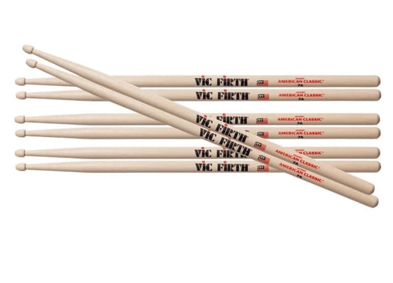 Vic Firth 7A 4-Pack Buy 3 Get 1 Free (Wood Tip) image 1
