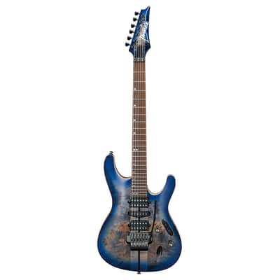 Used Ibanez S1070PBZCLB S Premium Electric Guitar - Cerulean Blue Burst image 2