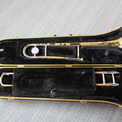 Bach TB301 Student Model Tenor Trombone 2010s - Clear-Lacquered Brass image 2