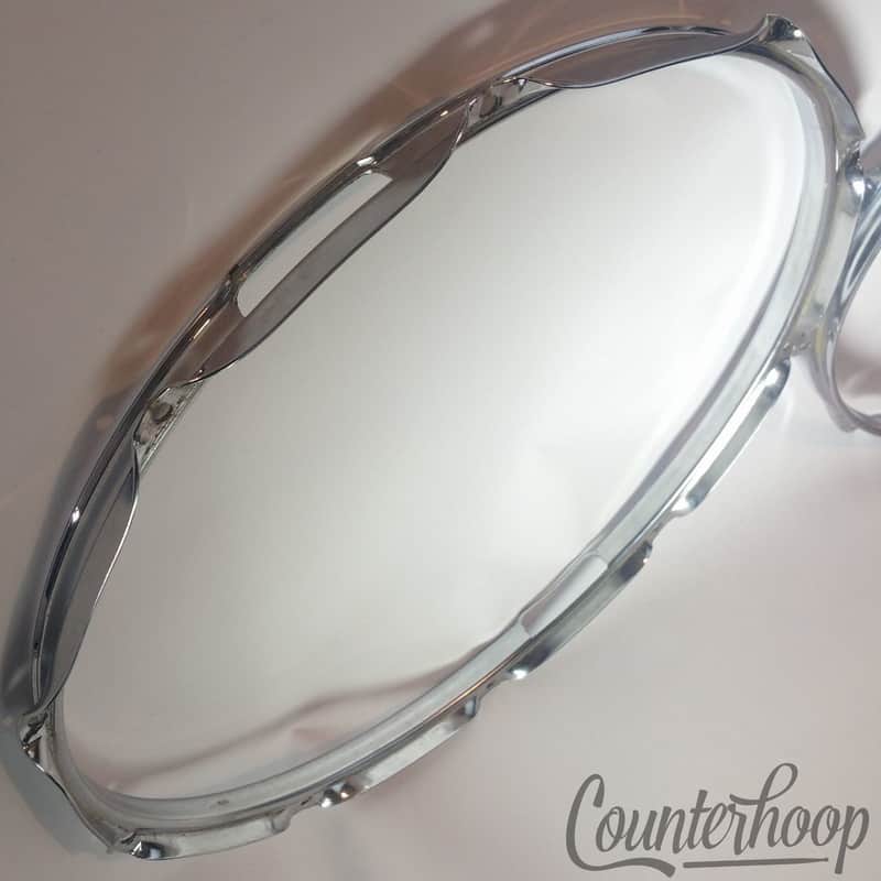 *Ludwig 15" 10-Lug Snare/Marching Drum Resonant Rim/Hoop Chrome Vintage 60s USA* image 1