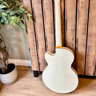 Gretsch Chris Rocha Signature Electromatic Broadkaster Jr. Center-Block Vintage White image 15