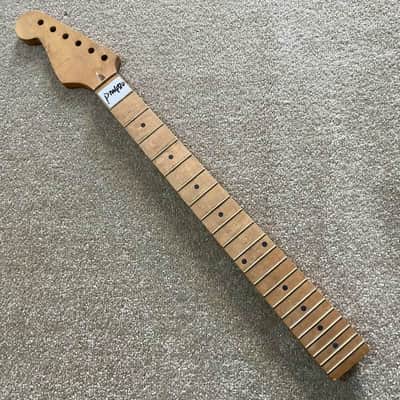 Maple Wood Lefty Guitar Strat Style Neck, 22 Frets Fingerboard image 1