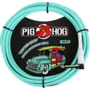 Pig Hog 1/4" Seafoam Green Guitar Instrument Cable Cord 10ft Right-Angle
